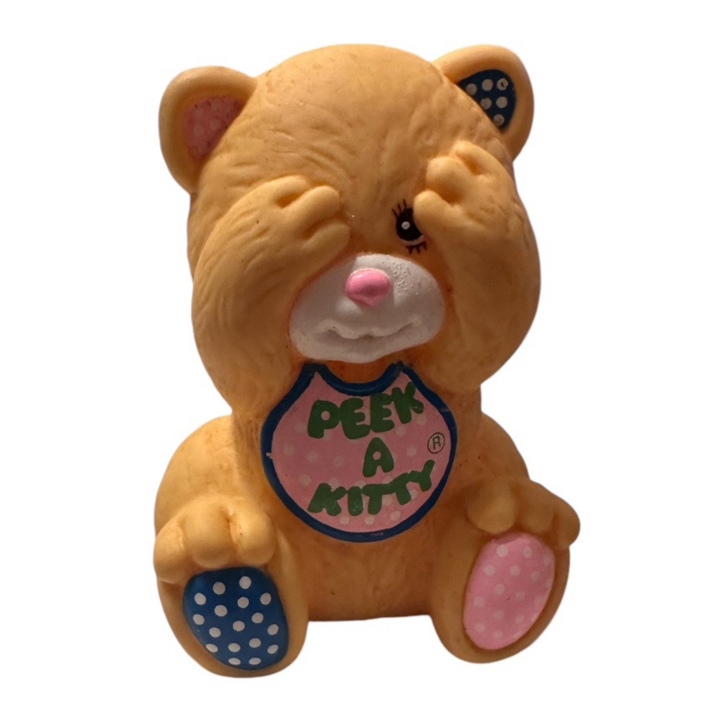 Vintage Gerber Peek a Kitty Vinyl Squeak Toy Morgan Inc